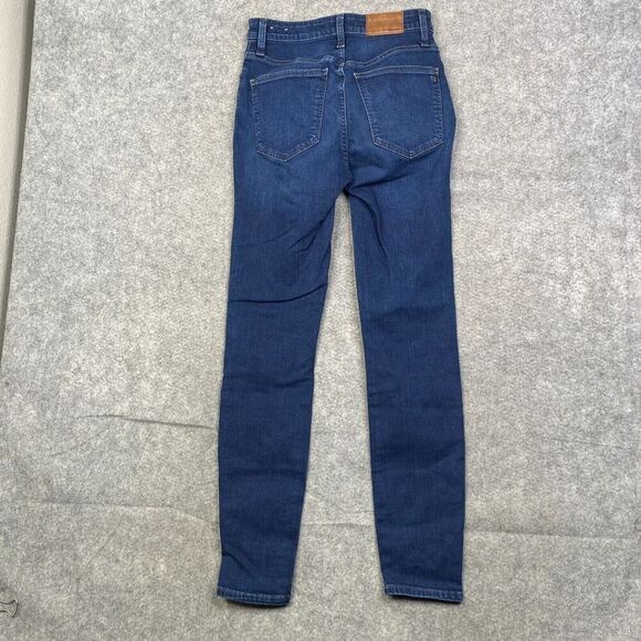 Madewell Curvy High-Rise Skinny Jeans in Dark Wash Blue Size 26 - Picture 11 of 13